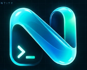 Isotipo NeoTermux: N con simbolo de terminal abajo a la izquierda